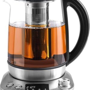 Mecity Tea Kettle Electric Tea Pot with Removable Infuser, 9 Preset Brewing Programs Tea Maker with Temprature Control, 2 Hours keep Warm, …