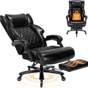 Big and Tall Office Chair for Heavy People, High Back Recline Wide Office Chair, Heavy Duty Executive Office Chair Comfortable for Home Offi…
