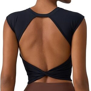 ABOCIW Women’s Open Back Athletic Crop Top