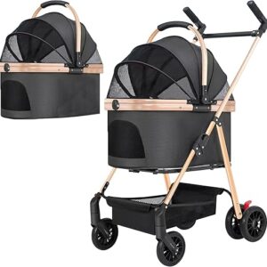 3-in-1 Folding Pet Stroller & Carrier