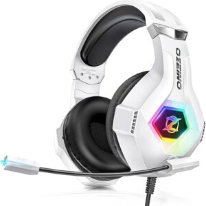 Gaming Headset for PC, Ps4, Ps5, Xbox Headset with 7.1 Surround Sound, Gaming Headphones with Noise Cancelling Mic, Over Ear Headphones for …