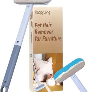 Pet Hair Remover for Furniture, Reusable, Washable Lint Brush for Dog and Cat Hair – Long Handle Design, Gentle on Couches, Carpets, Clothes, Bedding