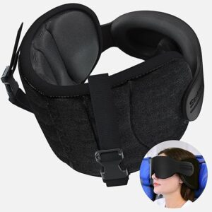 Travel Pillows for Airplanes, Airplane Pillow for Long Flight, Airplane Head Strap with Eye Mask for Sleep, Travel Neck Pillow for Car Road…