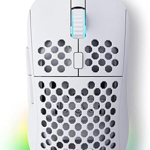 TMKB Falcon M1SE Ultralight Honeycomb Gaming Mouse, High-Precision 12800DPI Optical Sensor, 6 Programmable Buttons, Customizable RGB, Drag-…