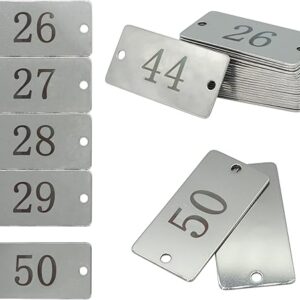 StayMax Stainless Steel Numbered Tags 1×2