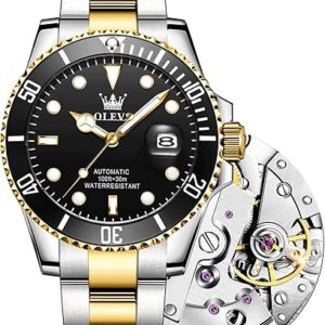 OLEVS Men’s Automatic Luxury Watch – Gold/Silver