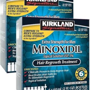 Kirkland WeyDOc Minoxidil 5 percent Extra Strength Hair Regrowth for Men, 12 Months