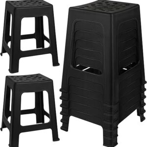 TURSTIN 6 Pack Black Nesting Stools