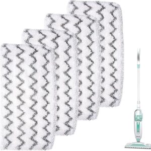 4 Pack Steam Mop Pads for Shark S1000 S1000A S1000C S1000WM S1001C Replacement Steamer Mop Pads ,Washable Microfiber Mop Pads for All Hard …