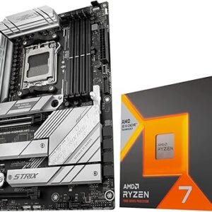 Micro Center CPU Motherboard Kit AMD Ryzen 7 7800X3D Unlocked Desktop Processor with ASUS ROG Strix B650-A Gaming WiFi 6E AM5 (LGA1718) Ryz…