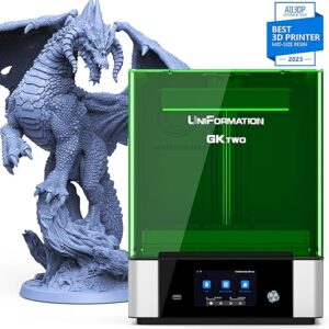 8K Resin 3D Printer GKtwo 10.3” LCD Photocuring Resin Printer with Build-in Heating System & Odor Filter, Large Build Volume 228 * 128*H24…