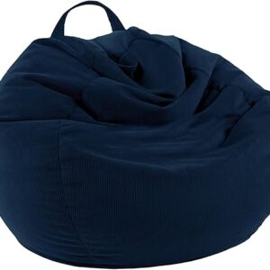 LPMOERA Stuffed Animal Storage Bean Bag Chair Cover (No Filler) for Kids and Adults.Pets Dogs/Cats Lazy Beds.Soft Premium Corduroy Stuffable Bean …