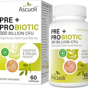 Ascuoli Probiotics for Digestive Health – 60 Capsules