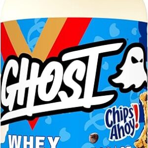 GHOST Whey Protein Powder, Chips Ahoy – 2LB Tub, 25G of Protein – Chocolate Chip Cookie Flavored Isolate, Concentrate & Hydrolyzed Whey Pro…