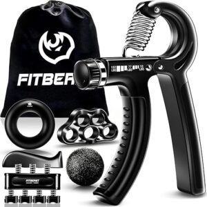 FitBeast Grip Strengthener Forearm Strengthener Hand Grips Strengthener Kit – 5 Pack Adjustable Resistance