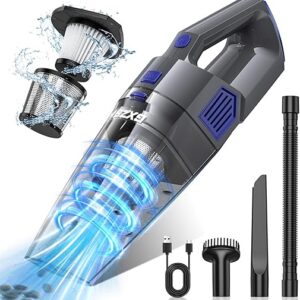 Handheld Vacuum Cordless, 15000PA Strong Suction Hand Held Car Vacuum Cleaner Rechargeable, Portable Hand Vacuum with Multi-Nozzles & Washable Fil…