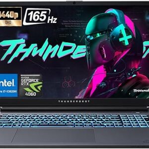 Thunderobot Storm 17 Gaming Laptop, 17.3″ QHD 165hz Display,13th Gen Intel i7-13620H, NVIDIA GeForce 4060, 16GB DDR5 RAM, 1TB PCIe SSD, RGB …