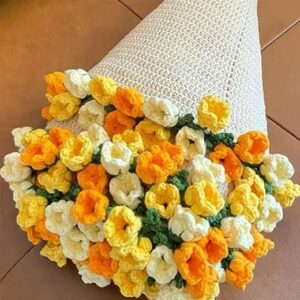 Handmade Crochet Rose Bouquet Blanket
