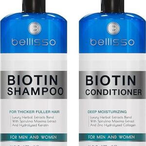 Biotin Shampoo and Conditioner Set – Sulfate and Paraben Free Treatment for Men and Women – Hair Thickening Volumizing Products to Help Boo…