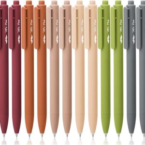 Mr. Pen- Retractable Gel Pens, 12 Pack, Black Ink, Natural Earthy Barrels Gel Pens, Gel Pens Fine Point 0.5mm, Retractable Pens, Cute Pens,…