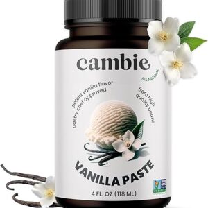 Cambie – Vanilla Bean Paste, Pure Vanilla Paste for Baking and Cooking, All Natural, Non-GMO, Sustainably Sourced, & Kosher, 4 Ounces