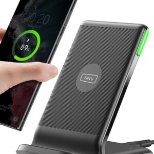 INIU Wireless Charger, 15W Fast Qi-Certified Wireless Charging Station with Sleep-Friendly Adaptive Light Compatible with iPhone 16 15 14 1…