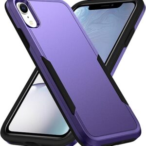 Compatible with iPhone XR Case, Heavy Duty Protection Shockproof Dropproof Dustproof Anti-Scratch Phone Case Cover for xr -Purple