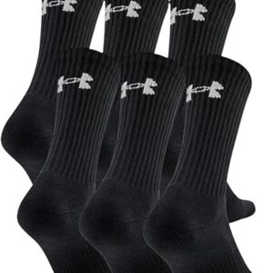 Under Armour UA Charged Cotton 2.0 Crew – 6-Pack MD Black