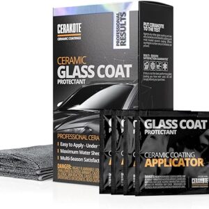 CERAKOTE® Ceramic Glass Coat Protectant – Hydrophobic Automotive Rain Repellant, Long-Lasting and Durable Ceramic Coating, Quick and Easy A…