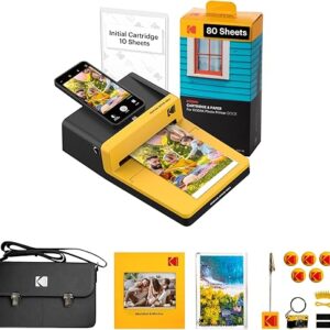 KODAK Dock ERA Plus 4PASS Instant Photo Printer (4×6) (Printer + Initial 10 Sheets + 80 Sheets + Accessories)