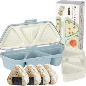 HIBILDER 6 in 1 Onigiri Mold Triangle Sushi Mold Once Quickly Make 6pcs Sushi – Multifunctional Rice Ball Mold for Making and Storing Sushi