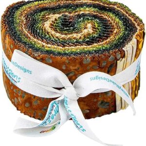 Expressions Batiks Terrazzo Elementals Jungle 40 2.5-inch Strips Jelly Roll Riley Blake RP-21801C-40