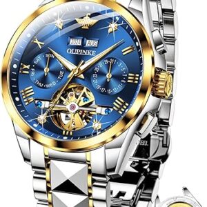 OUPINKE Men’s Diamond Skeleton Automatic Watch