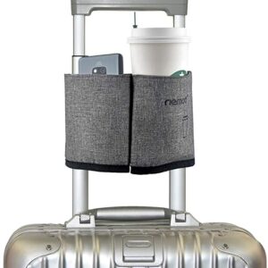 riemot Luggage Travel Cup Holder Free Hand Drink Carrier – Hold Two Coffee Mugs – Fits Roll on Suitcase Handles – Gifts for Flight Attendant…