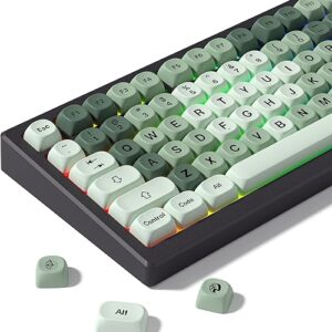 Womier PBT MOA Keycaps, Custom Keyboard Keycaps 60 65 75 100 Percent, Gradient Matcha Caps Set, 5 Side Dye Sublimation for Cherry Gateron M…