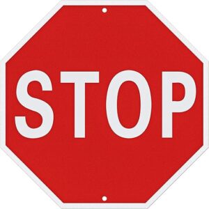 SWEETAPRIL 12″ Reflective Stop Signs – Rust-Free