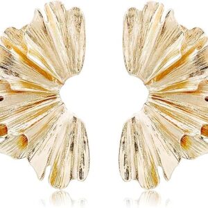 Large Gold Geometric Dangle Earrings