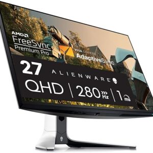 Alienware AW2723DF Gaming Monitor – 27-inch QHD (2560 x 1440) 240Hz Display (DP 1.4), 1ms Response Time, NVIDIA G-Sync, Preset OSD Modes, H…