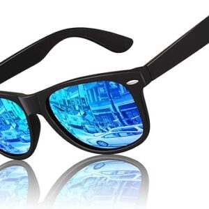 LINVO Men’s Polarized Retro Square Sunglasses