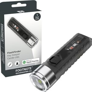 FlashFinder Key Finder, Find My Compatible, 2-in-1 Keychain Flashlight + Item Finder, USB-C Rechargeable Battery, Stealth Design, Dual-Colo…