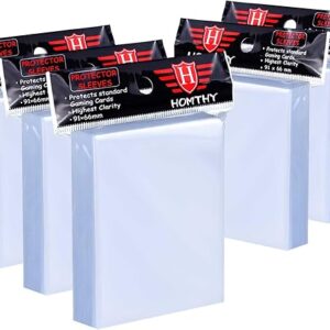 500 Counts Card Sleeves for Trading Cards, Soft Penny Card Sleeves Clear Plastic Card Protectors Fit for Baseball Card, Sports Cards, MTG Game Car…