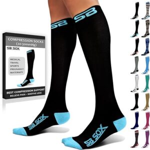 SB SOX Compression Socks for Men & Women (20-30 mmHg) – Best Support Stockings for Travel, Medical, and Sports – Perfect for Everyday Wear