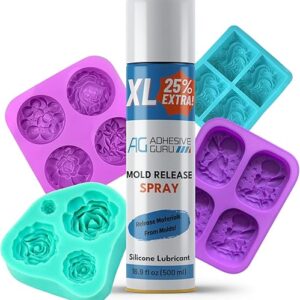 Adhesive Guru Silicone Mold Release Aerosol Spray (16.9 fl oz) Lubricant Agent for Epoxy Resin Molds – 1 Pack