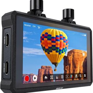 Hollyland Mars M1 Enhanced Wireless Transmitter & Receiver & Monitor, 3-in-1, SDI/HDMI Wireless Video Transmission System with 450ft (150m)…