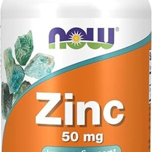NOW Supplements, Zinc 50 mg, Tablets 250 Count (Pack of 1)