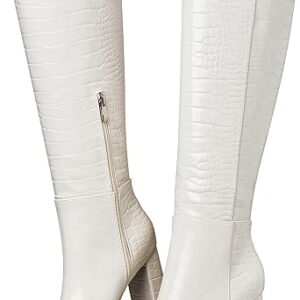 AOSPHIRAYLIAN Knee High Boots Women Snake Faux Crocodile Boots Long Tall Boots Pointed Toe Chunky High Heel Boots with Zipper Block Heel Fa…