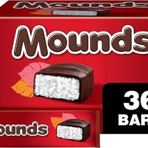 MOUNDS Dark Chocolate and Coconut Candy Bars, 1.75 oz (36 Count)