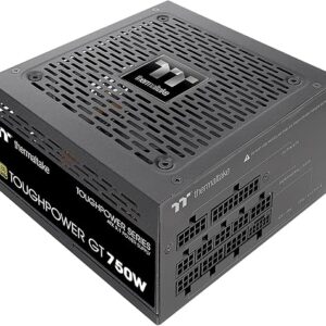 Thermaltake Toughpower GT 750W ATX 3.1 Standard Power Supply; 80 Plus Gold Efficiency; Smart Zero Fan; Native 300W PCIe 5.1 Connector; PS-T…