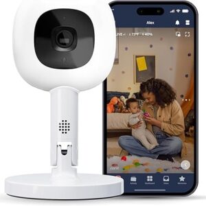 Nanit Pro Smart Baby Monitor & Flex Stand – 1080p Wi-Fi Video Camera, Sensor-Free Sleep & Breathing Motion Tracker, 2-Way Audio, Sound/Moti…