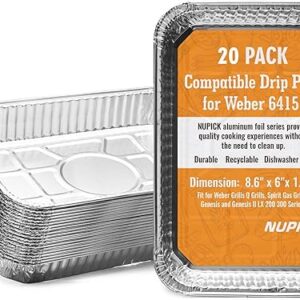 NUPICK 20 Pack Drip Pans for Grills
